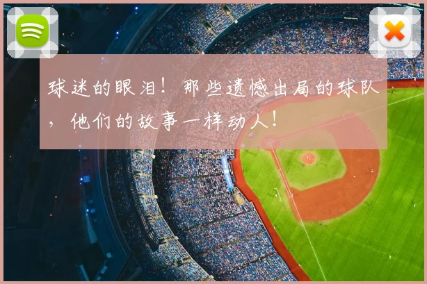 球迷的眼泪！那些遗憾出局的球队，他们的故事一样动人！